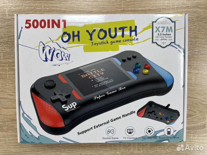 Портативная игровая приставка Sup X7M с джойстиком