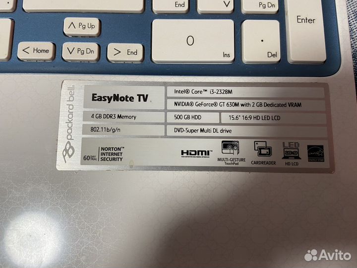 Ноутбук packard bell