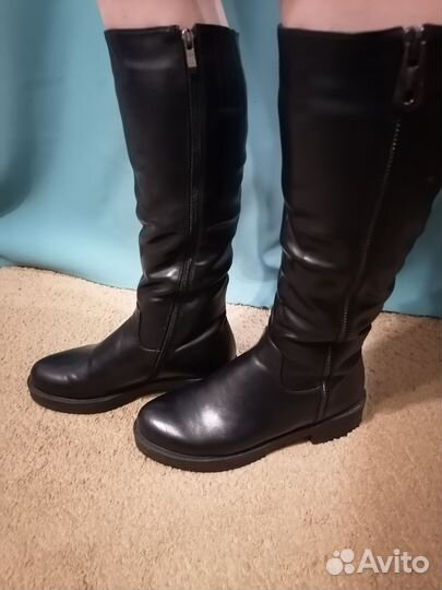 Сапоги женские зимние 40размер экокожа