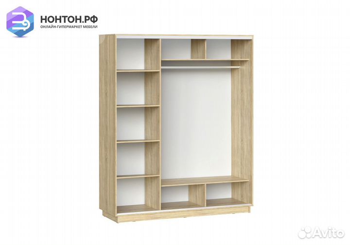 Шкаф-купе Лео 3-х дверный горы / дуб сонома светлы
