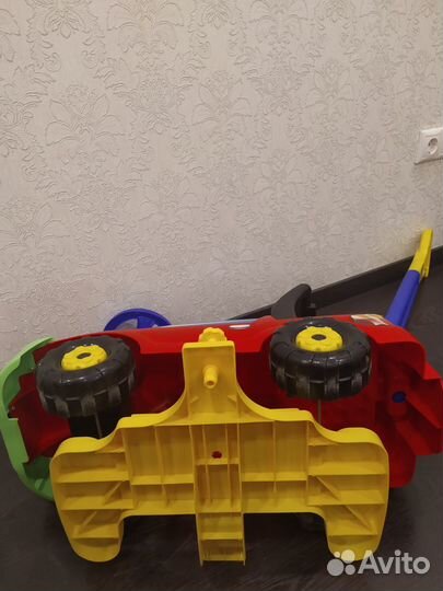 Машинка каталка с ручкой Полесье