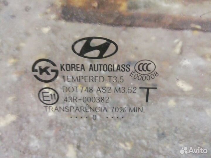 Стекло переднее правое хендай сантафе 2