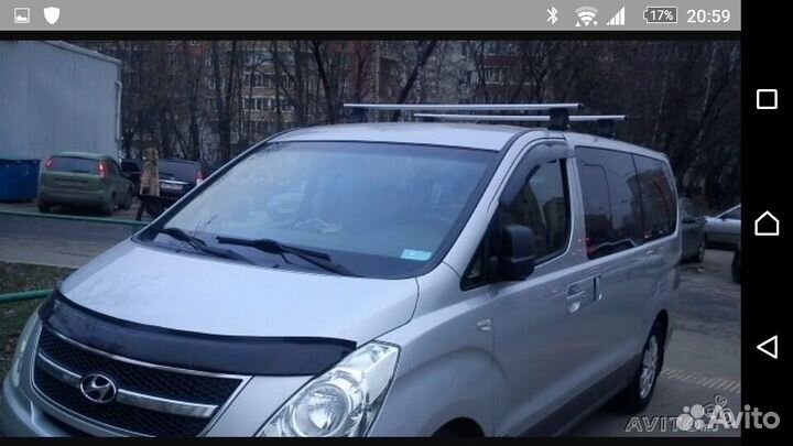 На Hyundai Starex 2008- багажник на крышу, попереч