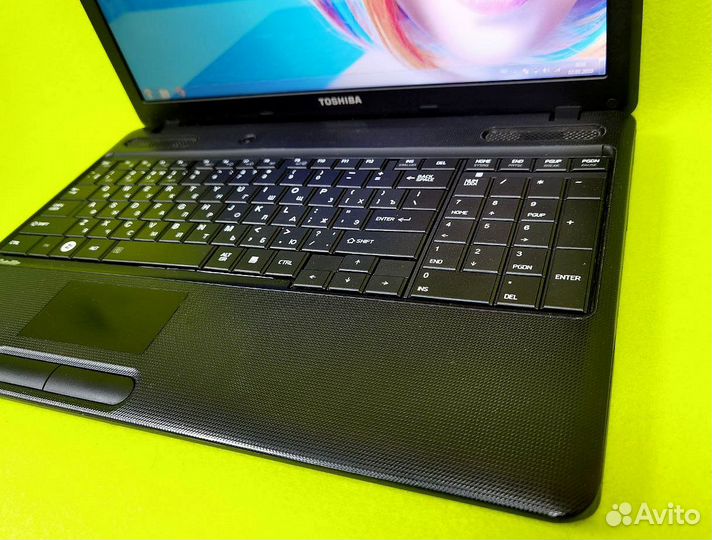 Toshiba C660 Ноутбук бу windows 7 2 ядра SSD 15.6