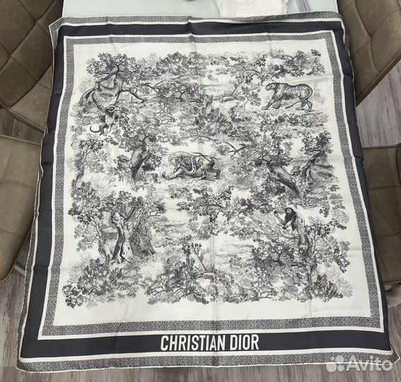 Шелковый Платок Dior Toile DE Jouy Sauvage 90