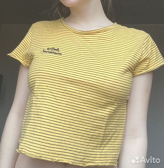 Кроп топ футболка pull and bear майка