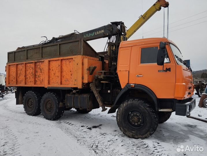 Ломовоз Кургандормаш на КАМАЗ 53228 с КМУ LIV, 2000