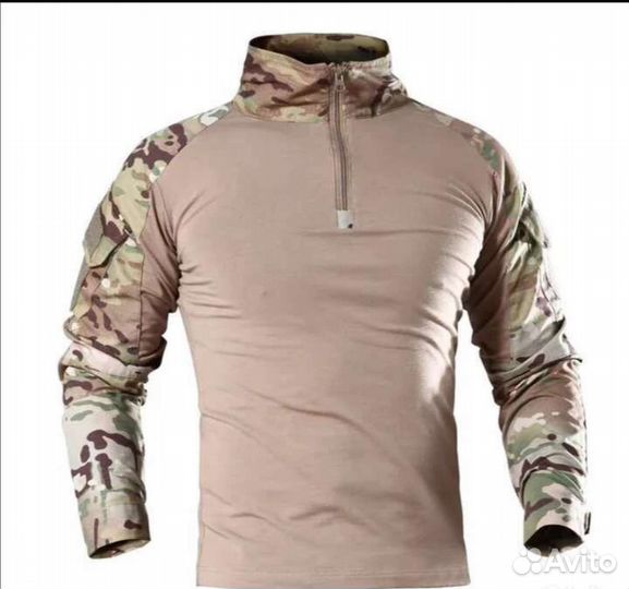 Боевая рубашка с налокотниками мох/мультикам