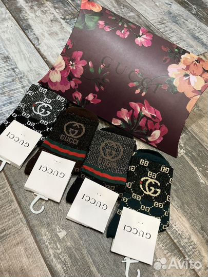 Носки женские Gucci в фирменной упаковке 4 пары