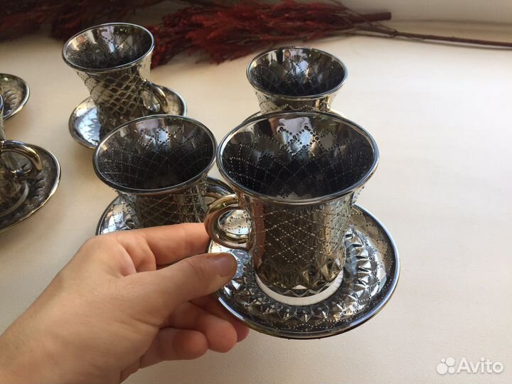 Кофейный / чайный набор хрусталь стекло