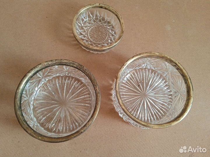 Хрусталь в мельхиоре, серебре СССР