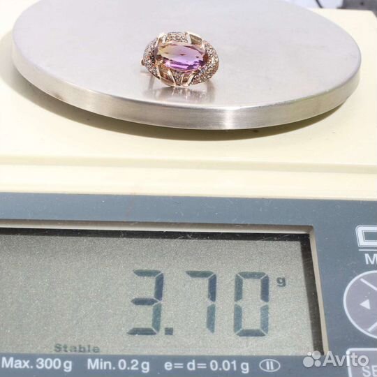 Кольцо 585* аметрин