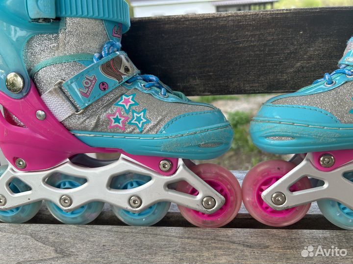 Коньки роликовые 30-33 раздвижные
