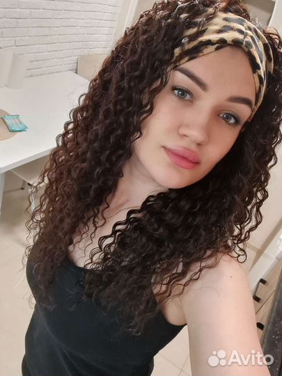 Парик афро кудри с повязкой