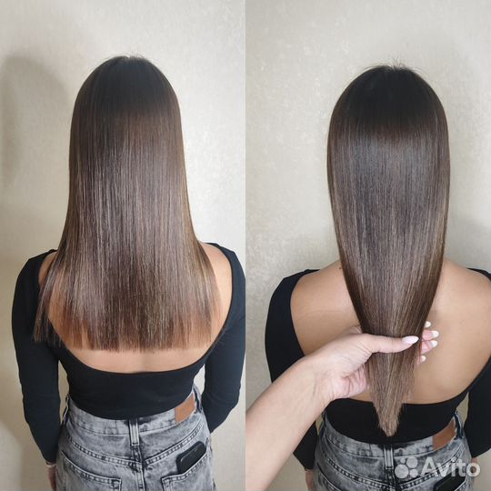 Кератиновое выпрямление нанопластика ботокс волос