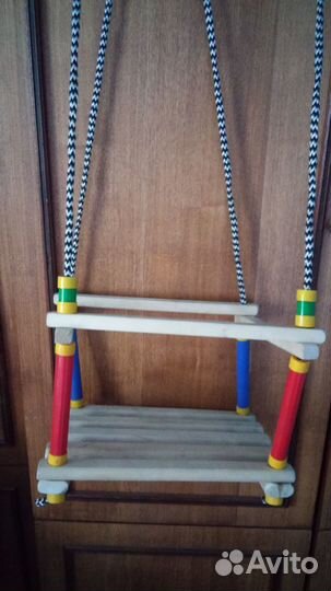Качеля деревянная детская