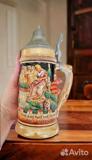 Пивная кружка с крышкой