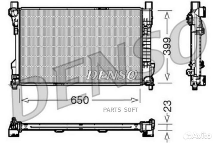 Радиатор двигателя mercedes C-class W203/S203/CL203 180-350/D/55AMG 00-08 / CLK C209/A209 200-500/D