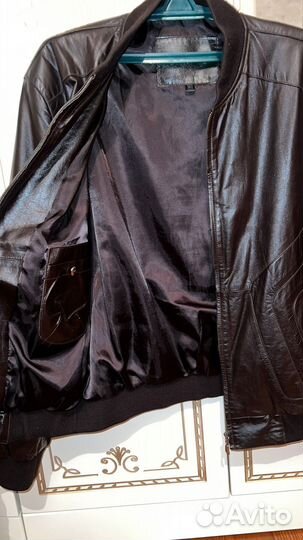 Кожаная куртка мужская коричневая