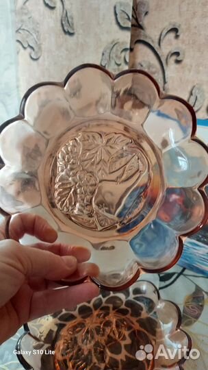 Ваза цветное стекло СССР