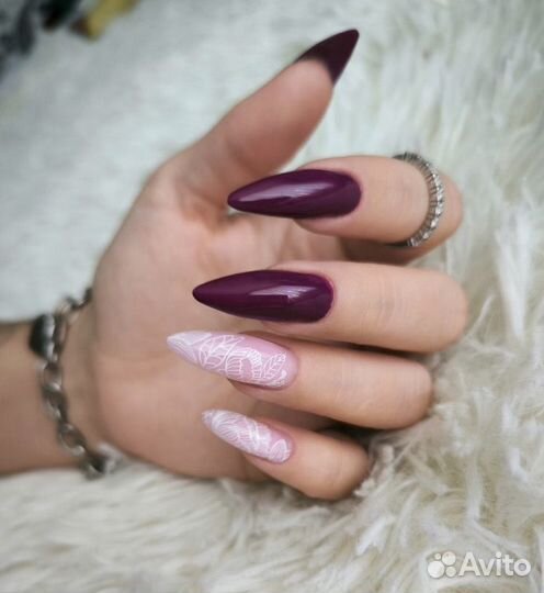 Модель на маникюр с покрытием