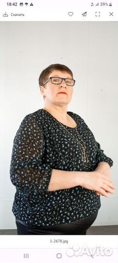 Женские шифоновые блузки 48 по 58 размера