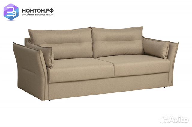 Диван еврокнижка Бруклин 3-х местный темно-бежевый