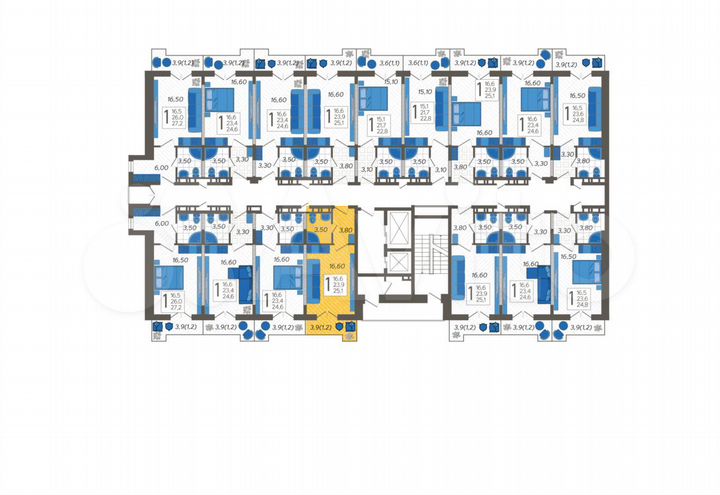 Апартаменты-студия, 25,1 м², 7/12 эт.