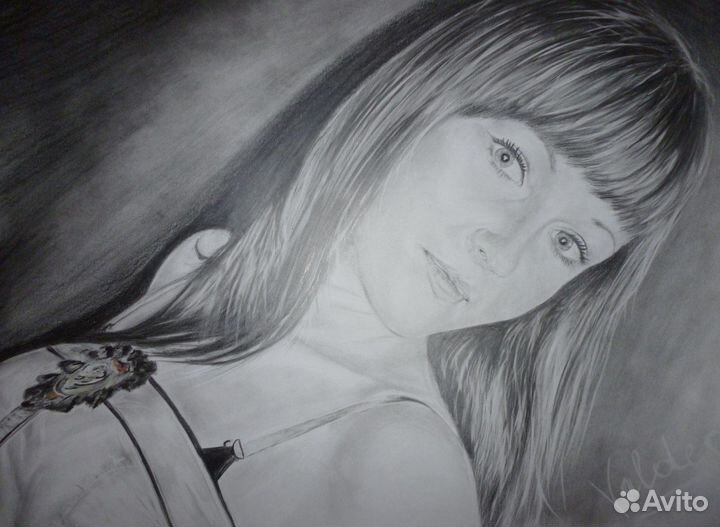 Портрет по фото, Художественные работы в интерьере