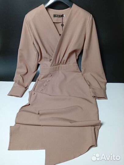 Вечернее платье в пол с разрезом до бедра 44 новое