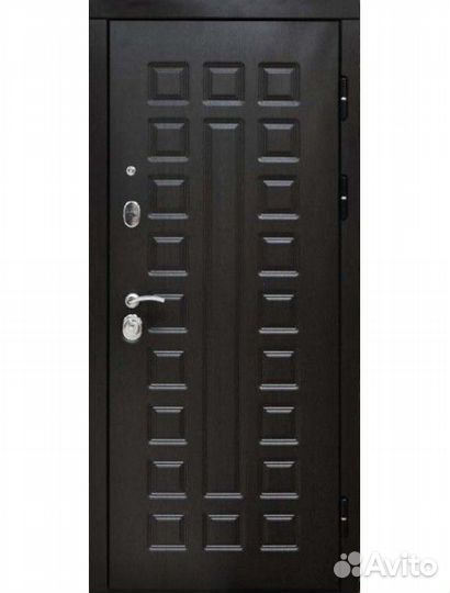 Входная дверь 12 см Сенатор Зеркало Белый ясень