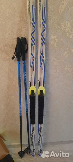 Лыжи+палки+ботинки детские