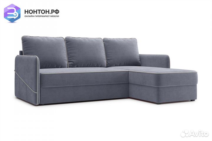 Диван угловой дельфин Энерджи темно-серый