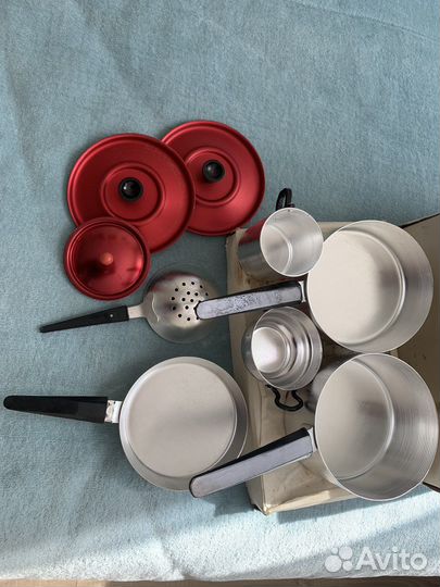 Посуда детская кухонная из алюминия, СССР 1988 г