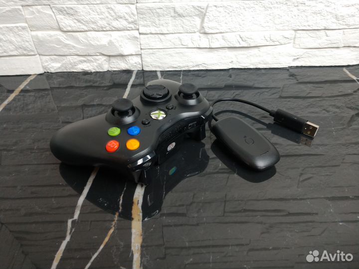 Геймпад Xbox 360 беспроводной с ресивером, Новый