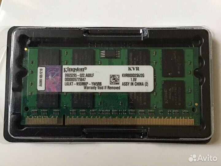 Оперативная память 2 гб DDr2 800 Mhz, So-Dimm