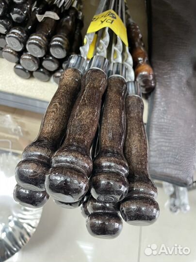 Шампур с деревянной ручкой