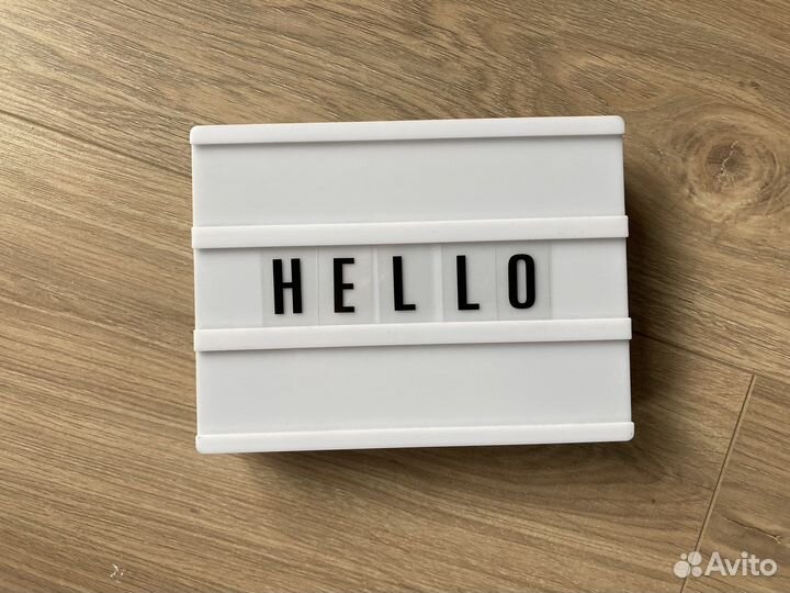 Светильник с буквами