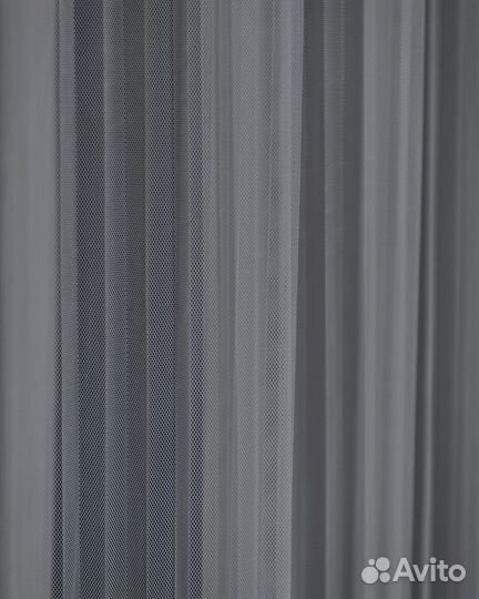 Плиссе тюль цвет серый