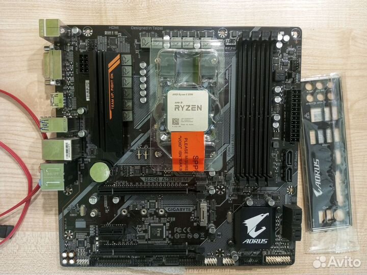 Комплект ryzen 5 5500 + gigabyte aorus b450