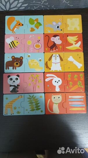 Досочки сегена и пазлы djeco