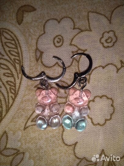 Серьги детские Мишки