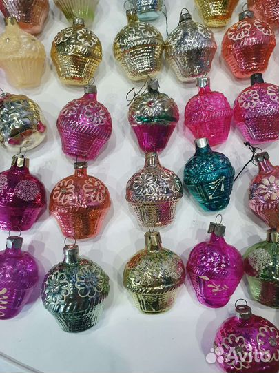 Елочные игрушки ссср.Корзинки