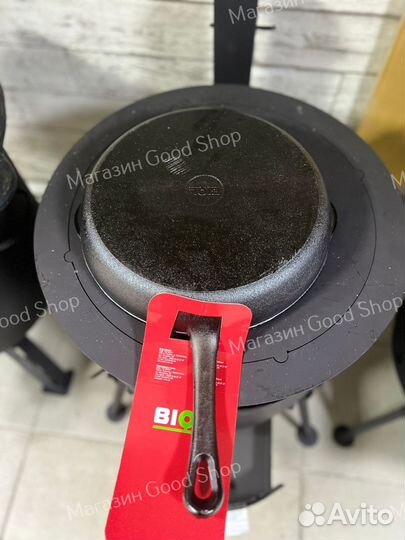 Сковорода биол чугунная гриль d28см