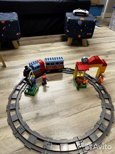 Lego Duplo Железная дорога + доп рельсы