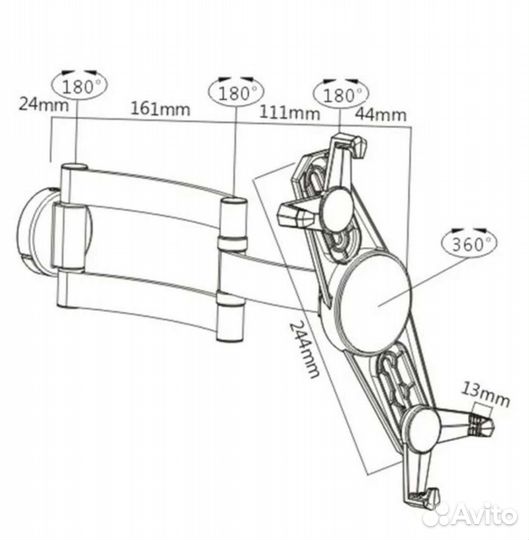 Кронштейн настенный, настольный для планшета