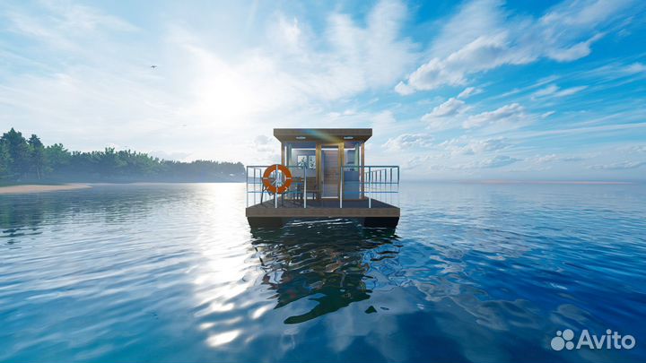 Жилой дом на воде катамаран (хаусбот) Драккар-42