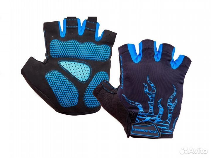 Велоперчатки ZL2313 синие, размер: S