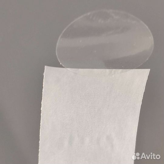 Наклейки круглые прозрачные