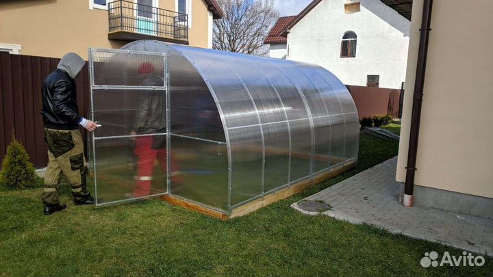 Теплица усиленная поликарбонат, рассрочка, кредит